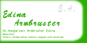 edina armbruster business card